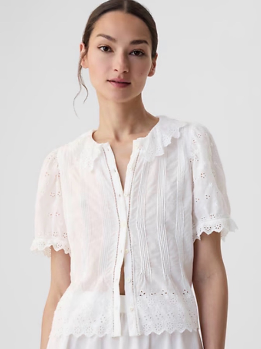 Gap x Doen White Eyelet Blouse